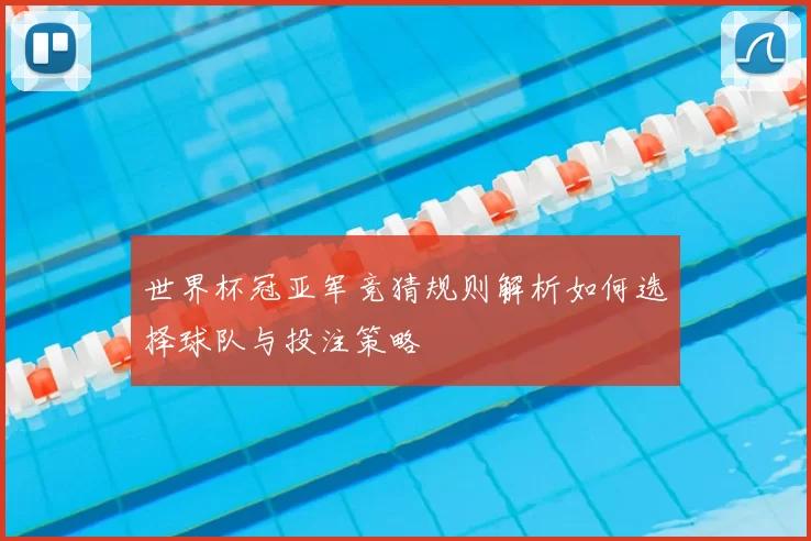 世界杯冠亚军竞猜规则解析如何选择球队与投注策略
