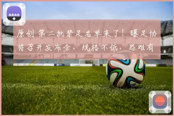 原创 第二批禁足名单来了！曝足协将召开发布会，规格不低，恐难有新意